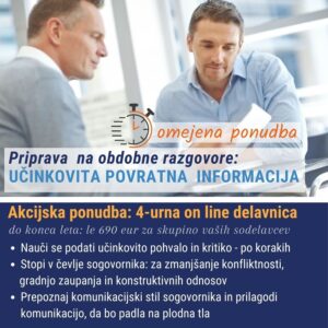 Agilia - priprava na obdobne razgovore - učinkovita povratna informacija - delavnica